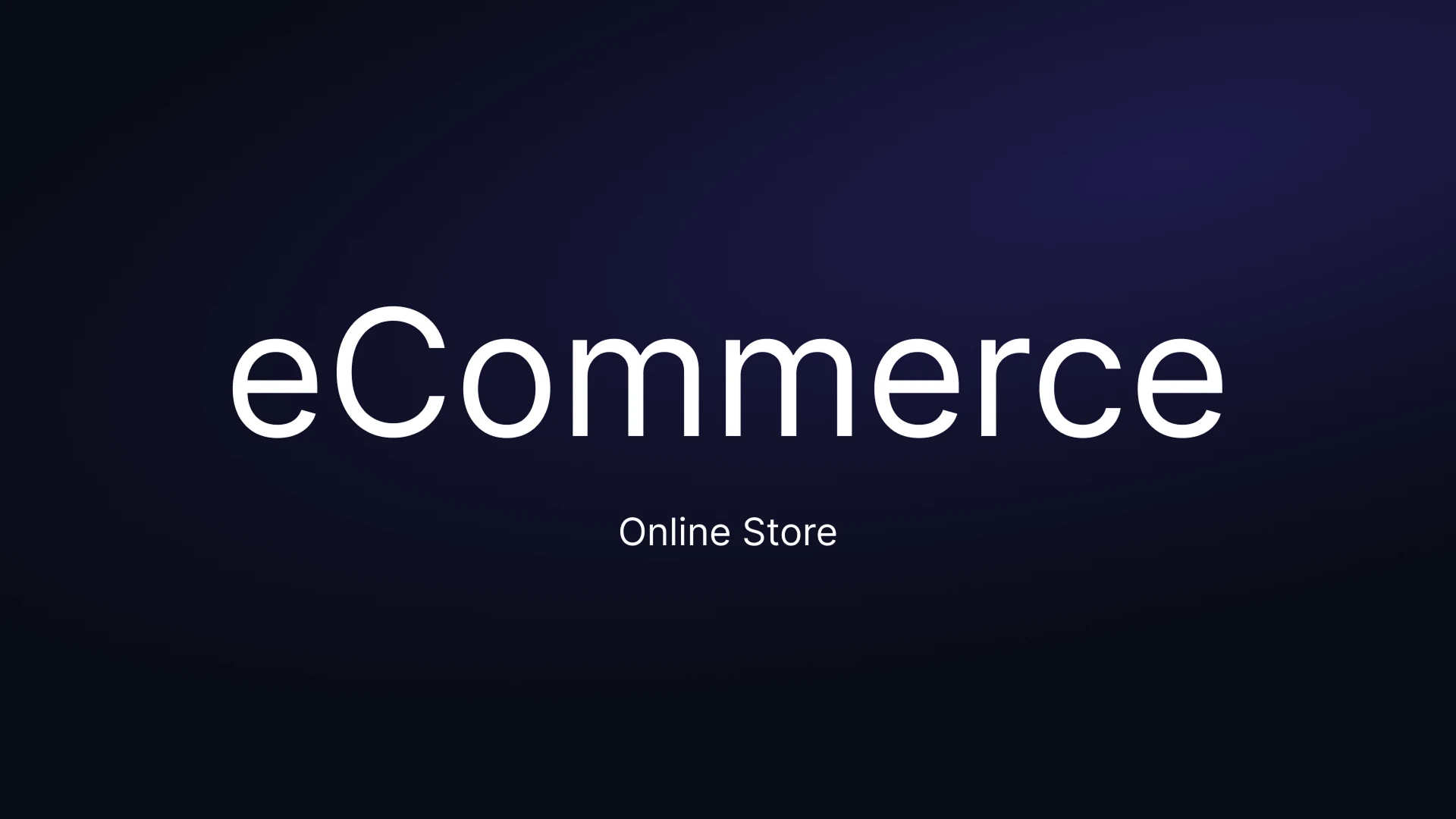 Thumbnail for eCommerce Project